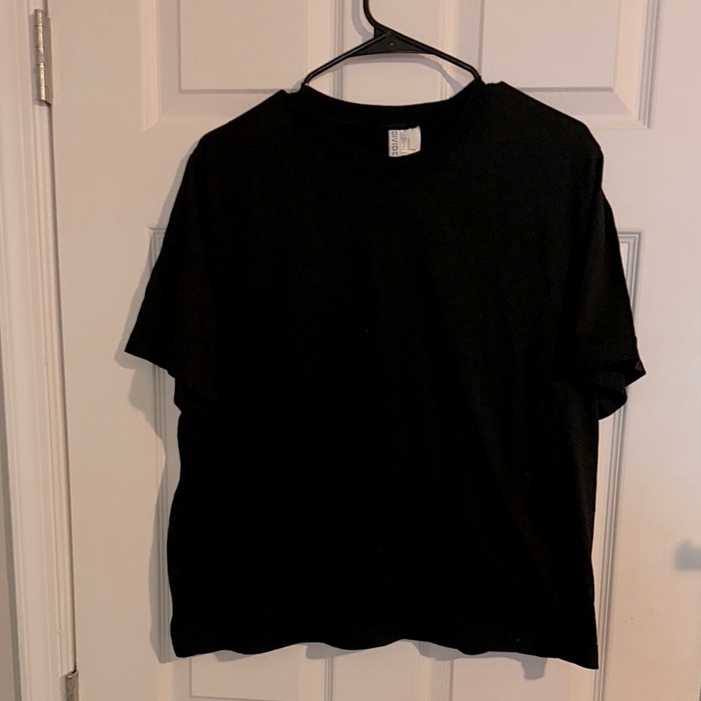 H&M Black Crew Neck Short Sleeve Tee